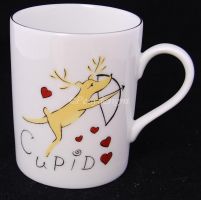 Pottery Barn REINDEER Coffee Mug CUPID - NEW